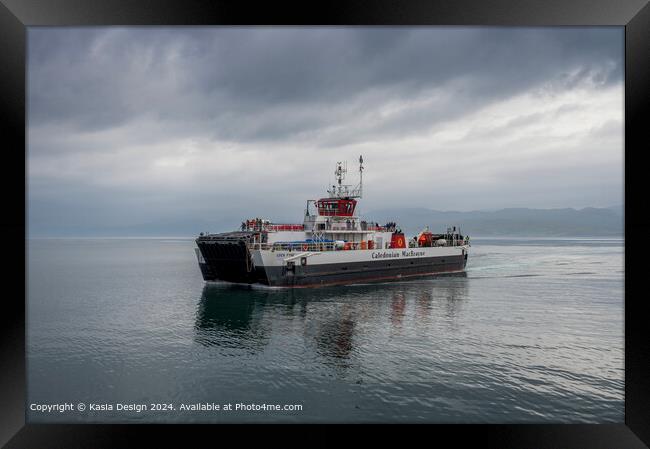 Ferry Arriving in Armadale: Nautical Tranquility a Framed Print by Kasia Design