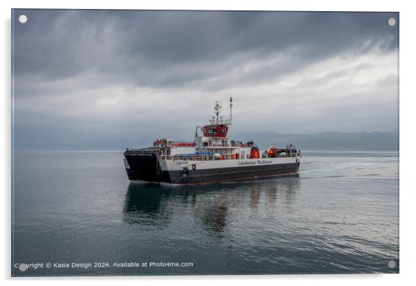 Ferry Arriving in Armadale: Nautical Tranquility a Acrylic by Kasia Design