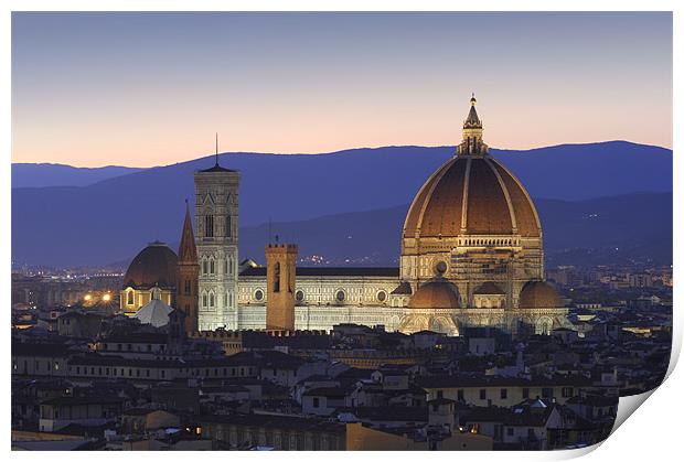 Florence by night Print by James Rowland