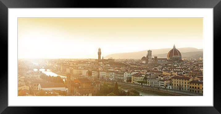 Sunset over Santa Maria del Fiore Framed Mounted Print by James Rowland