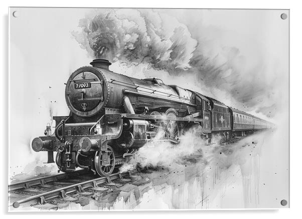 Iconic Flying Scotsman Acrylic by Steve Smith