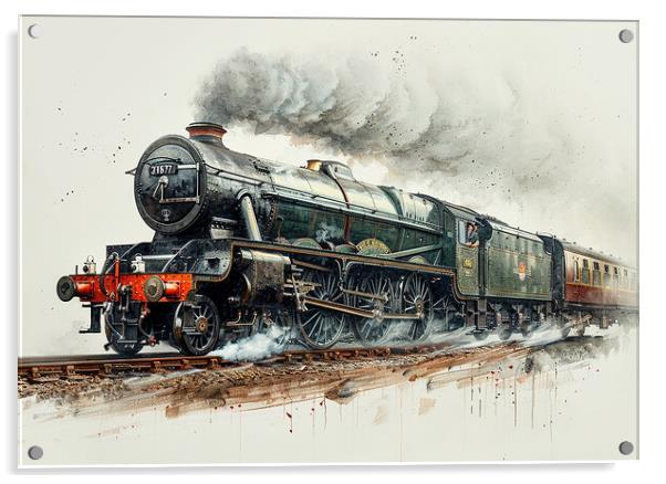 Flying Scotsman Steam Train Acrylic by Steve Smith