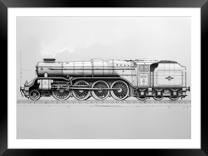 The Flying Scotsman  Framed Mounted Print by Steve Smith