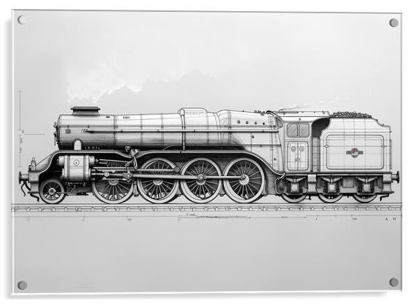 The Flying Scotsman  Acrylic by Steve Smith