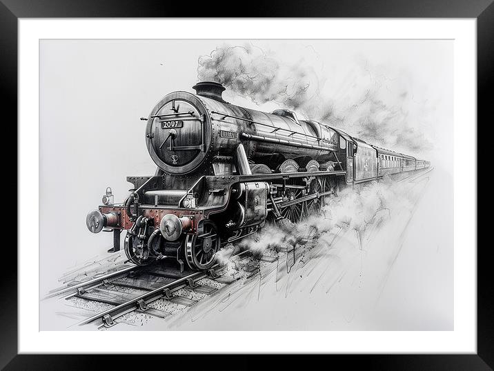 The Flying Scotsman  Framed Mounted Print by Steve Smith