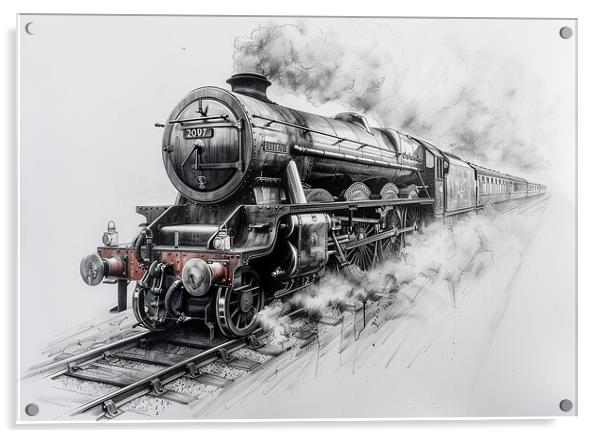 The Flying Scotsman  Acrylic by Steve Smith