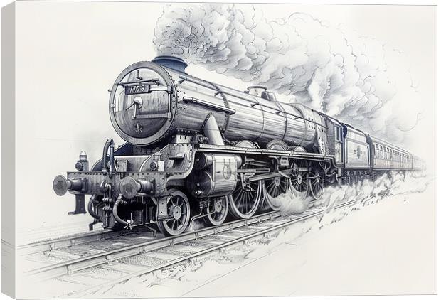 Iconic Flying Scotsman Train Canvas Print by Steve Smith
