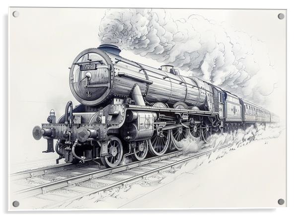 Iconic Flying Scotsman Train Acrylic by Steve Smith