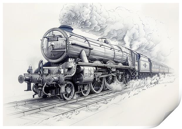 Iconic Flying Scotsman Train Print by Steve Smith