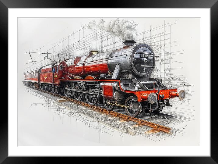 Iconic Flying Scotsman Steam Train Framed Mounted Print by Steve Smith