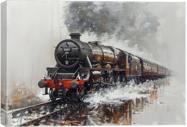 Flying Scotsman Steam Train Canvas Print by Steve Smith