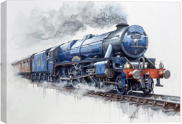 Flying Scotsman Steam Train Canvas Print by Steve Smith