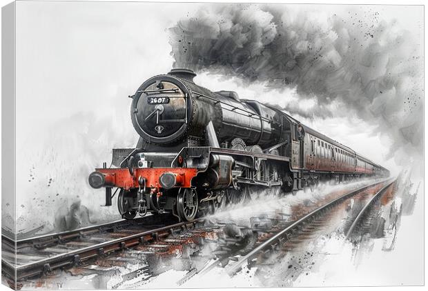 Flying Scotsman Steam Train Canvas Print by Steve Smith