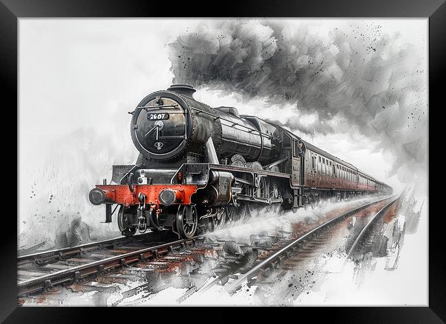 Flying Scotsman Steam Train Framed Print by Steve Smith