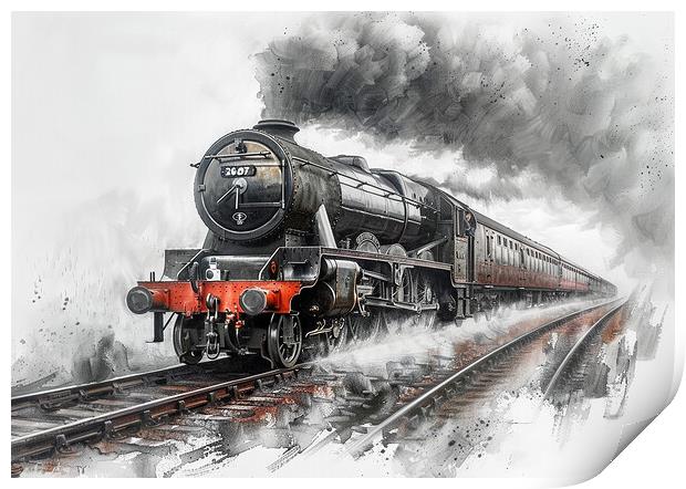 Flying Scotsman Steam Train Print by Steve Smith