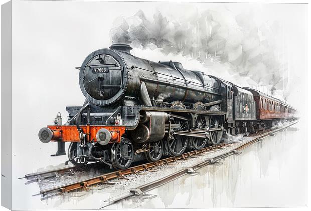 Iconic Flying Scotsman Train Canvas Print by Steve Smith