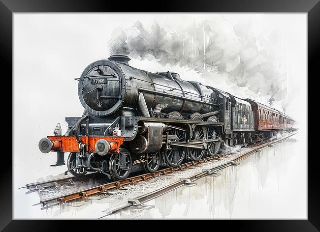 Iconic Flying Scotsman Train Framed Print by Steve Smith