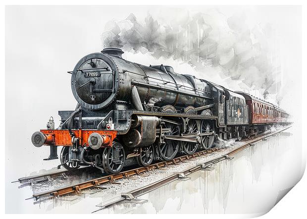 Iconic Flying Scotsman Train Print by Steve Smith