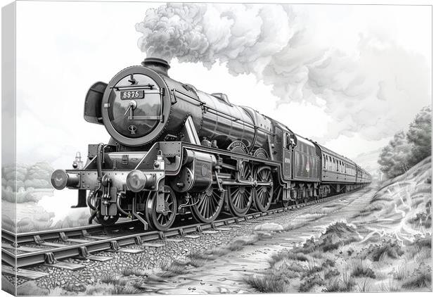 The Flying Scotsman  Canvas Print by Steve Smith