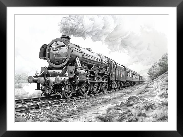 The Flying Scotsman  Framed Mounted Print by Steve Smith