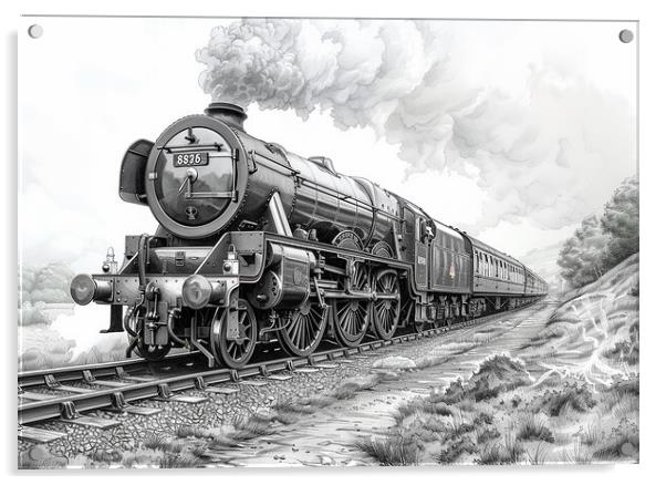 The Flying Scotsman  Acrylic by Steve Smith