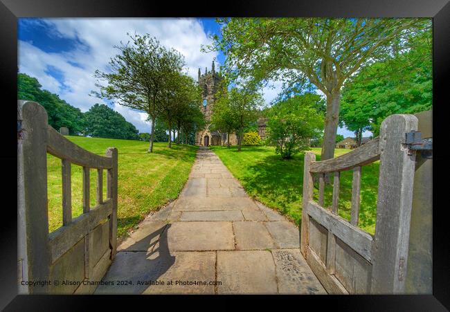 St Michael The Archangel Church Emley  Framed Print by Alison Chambers