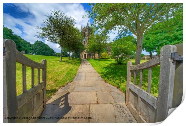 St Michael The Archangel Church Emley  Print by Alison Chambers
