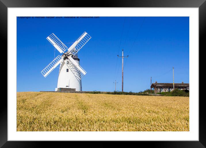 Ballycopeland Windmill, 18th Century, Northern Ireland Framed Mounted Print by Michael Harper