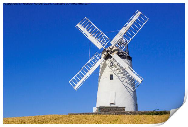 Ballycopeland Windmill, 18th Century, Northern Ireland Print by Michael Harper