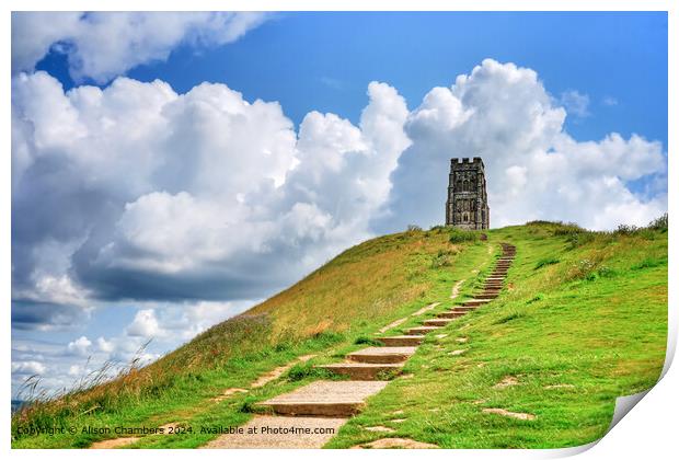 Glastonbury Tor  Print by Alison Chambers