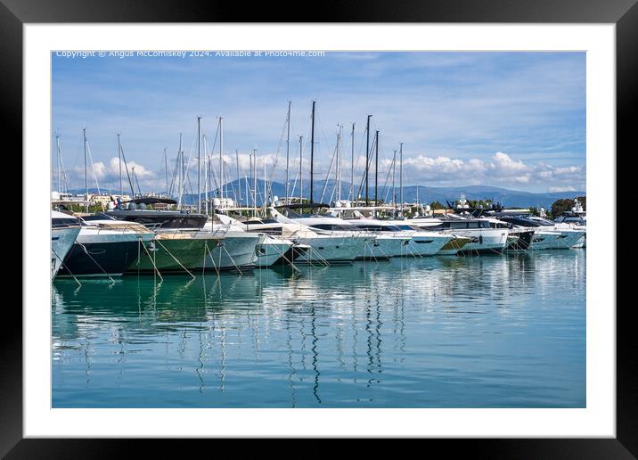 Port Vauban Marina in Antibes, French Riviera Framed Mounted Print by Angus McComiskey