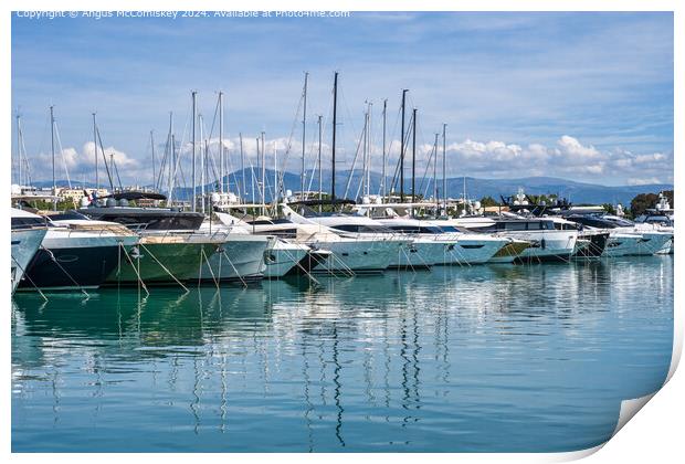 Port Vauban Marina in Antibes, French Riviera Print by Angus McComiskey