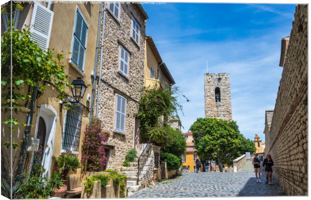 Picturesque old town Antibes, French Riviera Canvas Print by Angus McComiskey