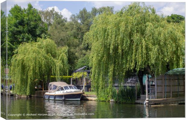 River Thames Greenery Reflections Canvas Print by Michael Harper