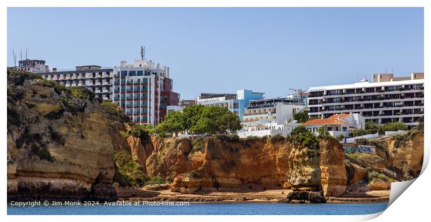 Praia Dona Ana from the sea Print by Jim Monk