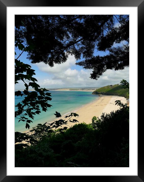 Carbis Bay Beach, Cornwall Framed Mounted Print by Chris Petty