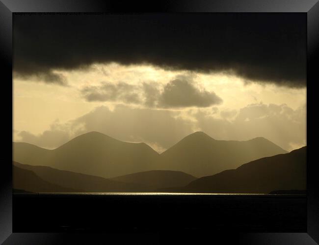 Red Cuillin Mountains Framed Print by Chris Petty