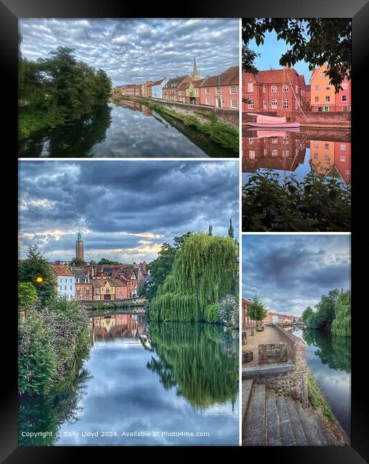 Quayside Norwich River Wensum Framed Print by Sally Lloyd