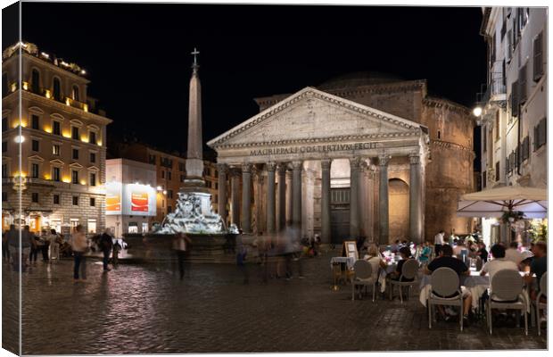 Pantheon at Piazza della Rotonda in Rome Canvas Print by Artur Bogacki
