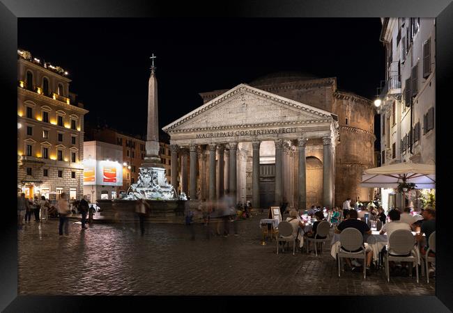 Pantheon at Piazza della Rotonda in Rome Framed Print by Artur Bogacki