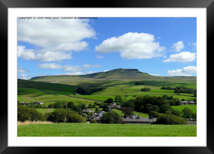 Pen-y-ghent from Horton-in-Ribblesdale Framed Mounted Print by Chris Petty