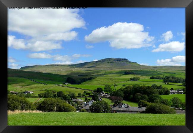 Pen-y-ghent from Horton-in-Ribblesdale Framed Print by Chris Petty