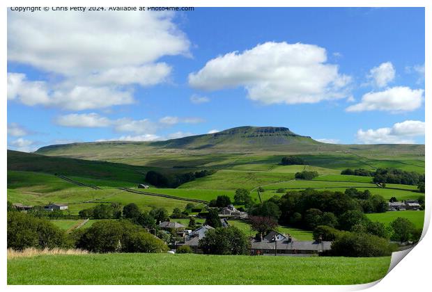 Pen-y-ghent from Horton-in-Ribblesdale Print by Chris Petty