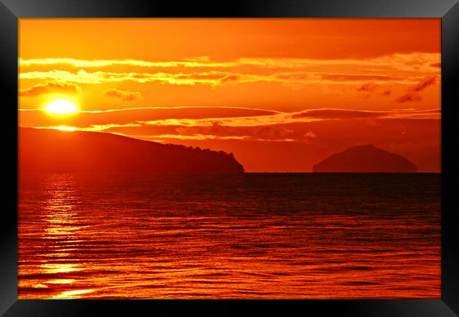 Ayr beach sunset Framed Print by Allan Durward Photography