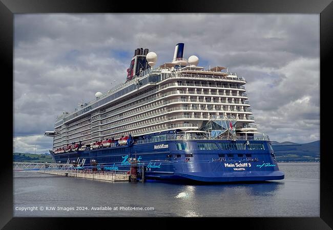 Cruise Ship Mein Schiff 3 Framed Print by RJW Images