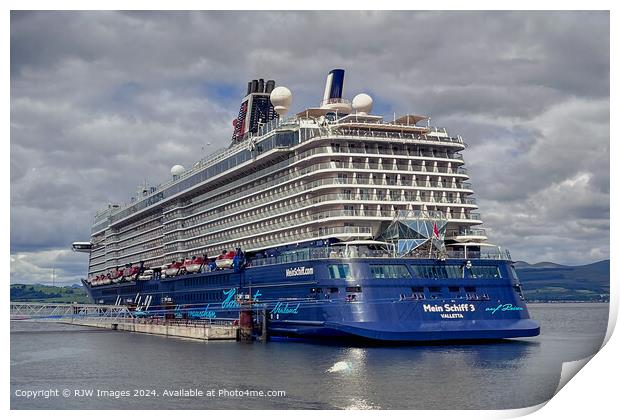 Cruise Ship Mein Schiff 3 Print by RJW Images