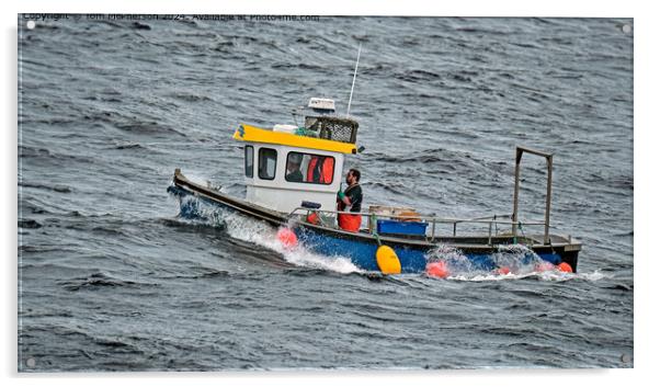 Burghead Lobster Fishing Boat Acrylic by Tom McPherson