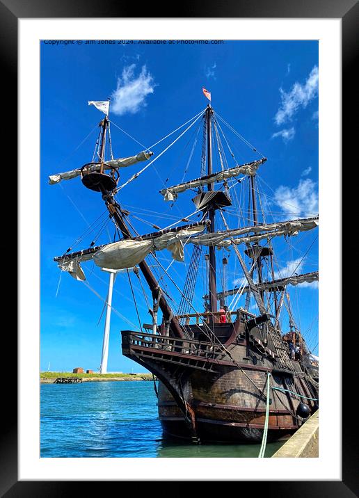 El Galeon Andalucia Framed Mounted Print by Jim Jones