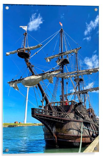 El Galeon Andalucia Acrylic by Jim Jones