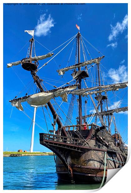 El Galeon Andalucia Print by Jim Jones